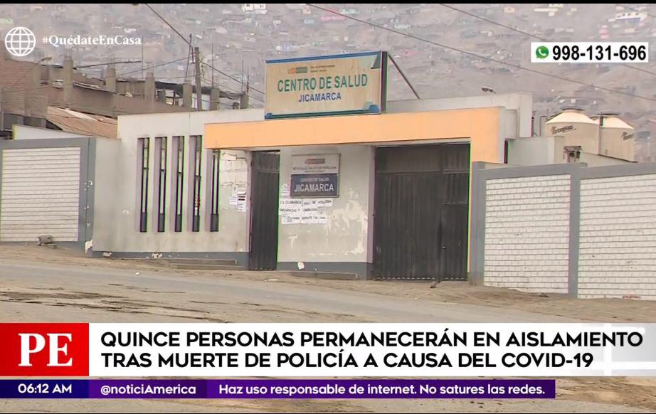 Personas que mantuvieron contacto con policía que murió por coronavirus permanecen en aislamiento domiciliario. (Captura: América Noticias)