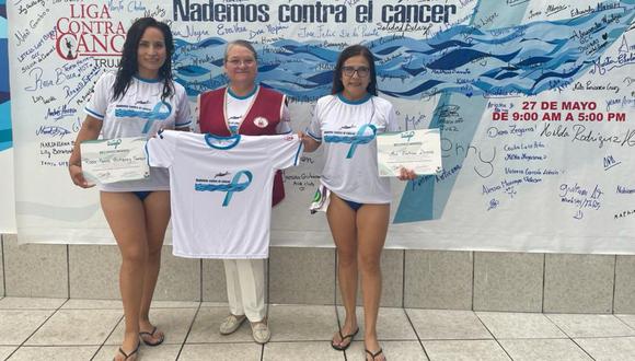 Por ello, también las academias llevaron a sus nadadores para aportar en esta noble causa, como ACR Club Olympic de la deportista trujillana Andrea Cedrón.