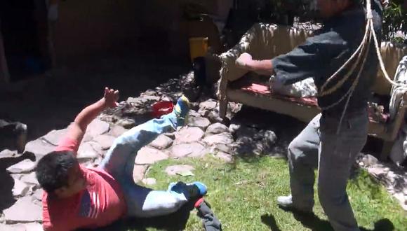 Cusco: Presunto delincuente es castigado con chicote en San Jerónimo (Vídeo)