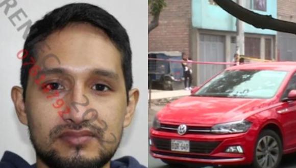 Denis Flores Loayza fue emboscado cuando manejaba su auto por la Av. Huancaray acompañado de su madre, quien resultó herida de bala. (Captura: América Noticias)