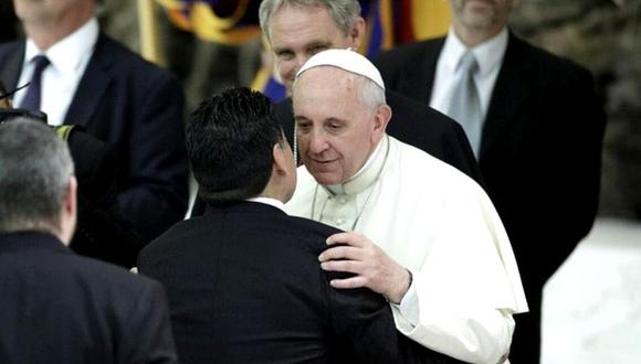 Papa Francisco recordó a Diego Maradona (Foto: EFE)