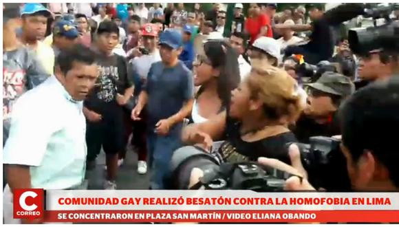 ​Comunidad gay realizaba"besatón" contra la homofobia pero hombre hace esto (VIDEO)