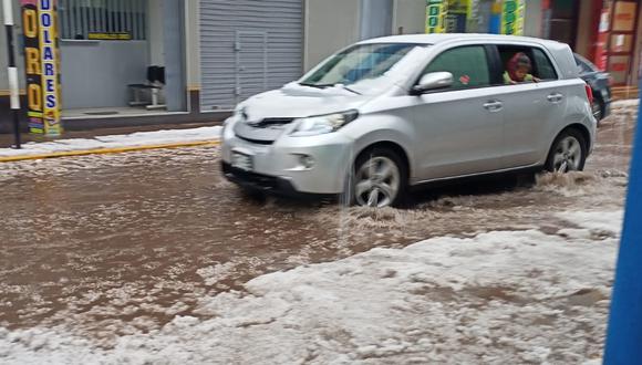 El centro de la ciudad también se vio totalmente afectado por el agua pluvial. (Foto: Feliciano Gutiérrez)