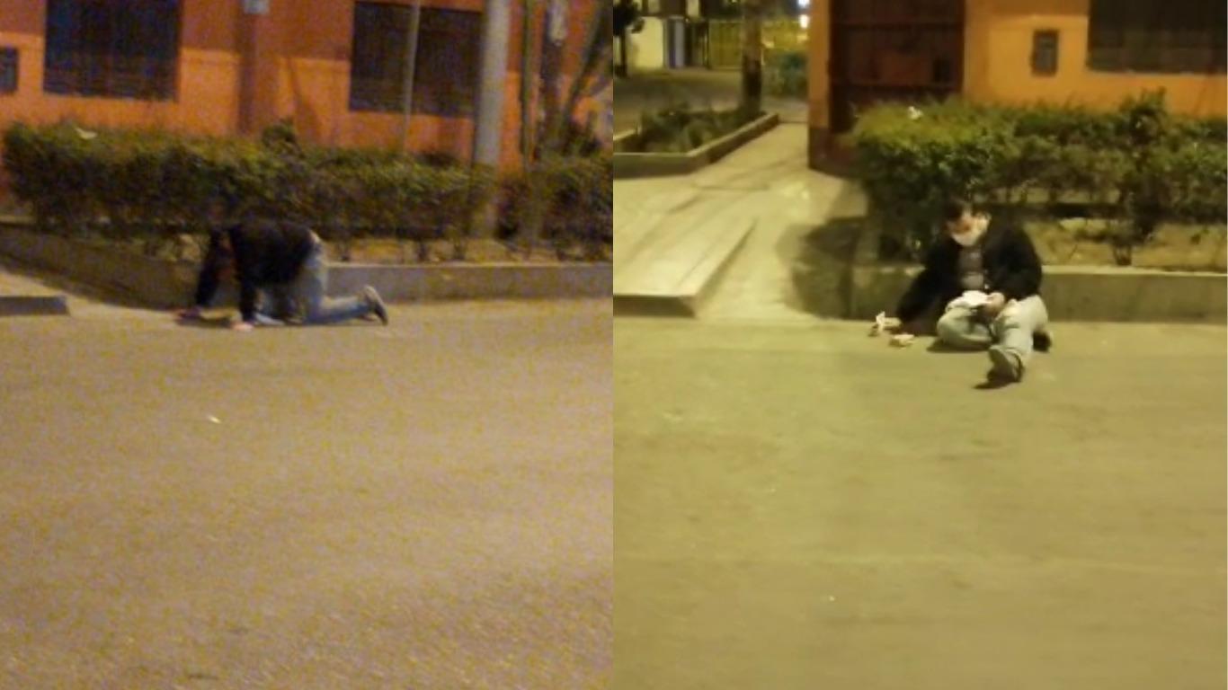 El ciudadano venezolano espera que personal del Minsa llegue para que sea atendido.