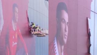 Manchester United retira mural de Cristiano Ronaldo del exterior de Old Trafford