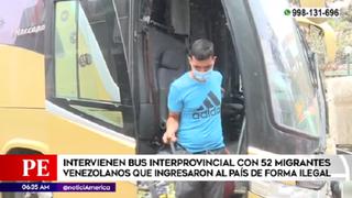 PNP interviene un bus con 52 extranjeros que ingresaron al país de manera ilegal