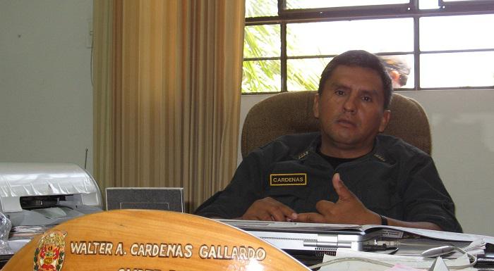 Walter Cárdenas asume la jefatura de la Policía