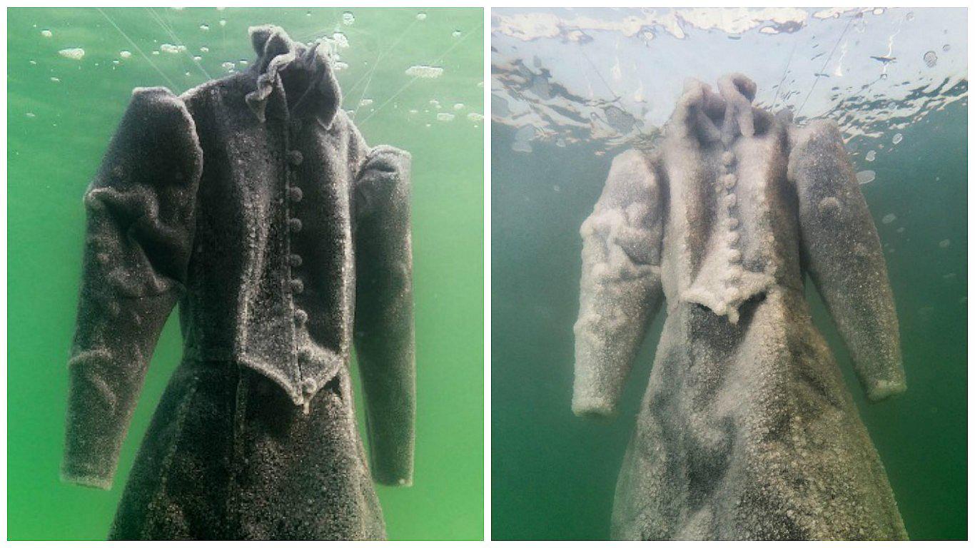 ​YouTube: sumergen vestido en el mar Muerto y esto sucede (VIDEO)