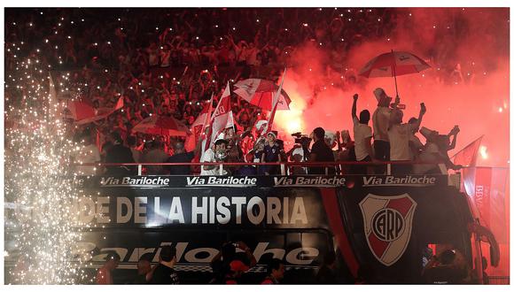 ​Hinchas de River Plate festejaron al campeón de la Copa Libertadores (VIDEO)