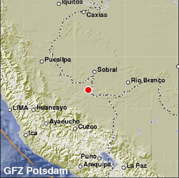 Cuatro sismos se registraron hoy en frontera entre Perú y Brasil
