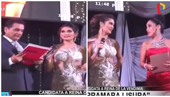 Candidata a Miss Vendimia lanzó grosería en pleno certamen de belleza (VIDEO)