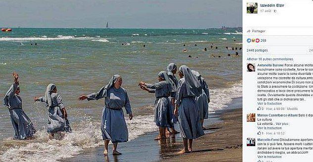 Facebook: Polémica por fotos de monjas en playa de Italia