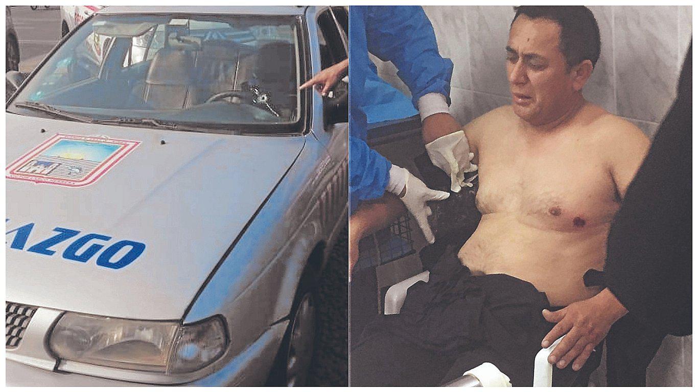 Hampones balean vehículo de seguridad ciudadana y agente se salva de milagro (VIDEO) 