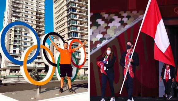 Lucca Mesinas  fue el encargado de llevar la bandera en la delegación peruana  en los Juegos Olímpicos Tokio 2020. (Foto: Instagram @luccamesinas)