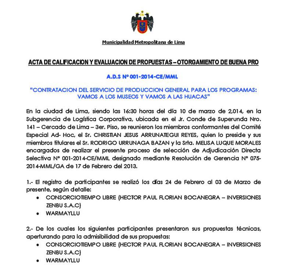 Municipalidad de Lima destina casi S/.1 millón a polémicos proyectos