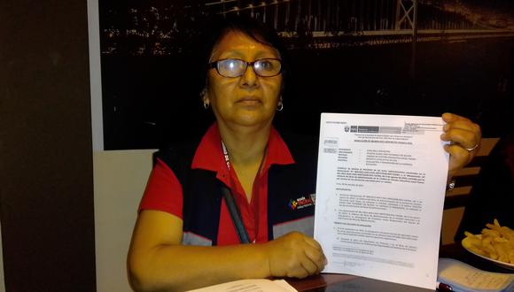 Felicita Pari Yupanqui pide simplemente que se acate lo que manda el Tribunal del Servir. (Foto: GEC)