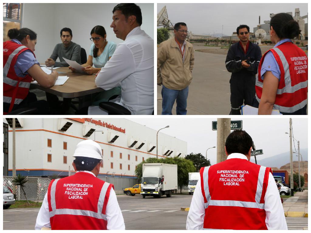 Sunafil realiza fiscalización laboral en empresas industriales de Lurín