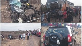 Piura: Dos muertos y tres heridos en choque entre camioneta y ómnibus