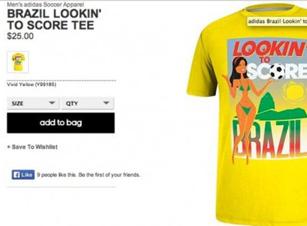 Brasil 2014: Adidas promueve "turismo sexual" en camisetas