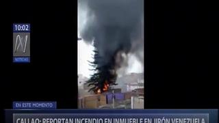 50 personas damnificadas tras incendio en el jirón Venezuela, en el Callao (VIDEO)