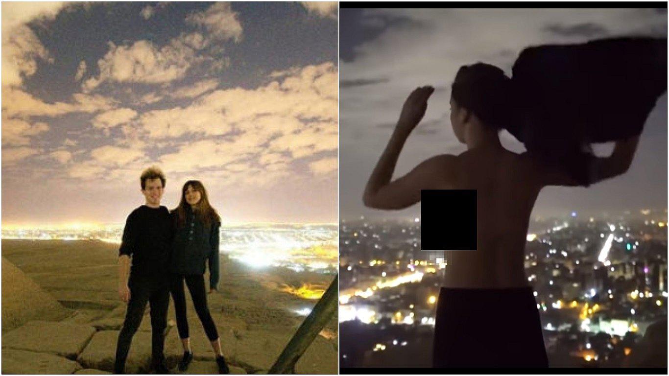 Egipto: Pareja se desnudó en la cima de la pirámide Giza y caso llega a la Fiscalía 