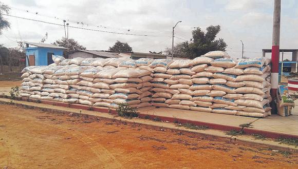 Incautan 410 sacos de arroz en Matapalo