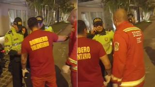 Surco: bomberos y policías protagonizaron altercado durante atención a herido | VIDEO