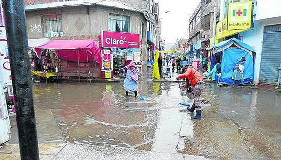 Puno: barrios de la ciudad de Azángaro se inundaron por lluvias 