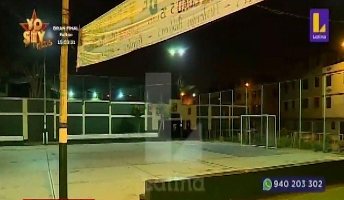 El asesinato se produjo en una loza deportiva de la urbanización Nocheto. (Foto: Captura/Latina)