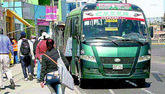 Arequipa: Se mantiene el desorden en el transporte público 