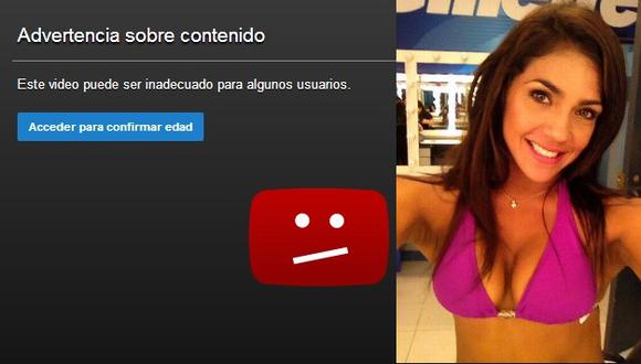 YouTube advierte sobre video candente de Vania Bludau 