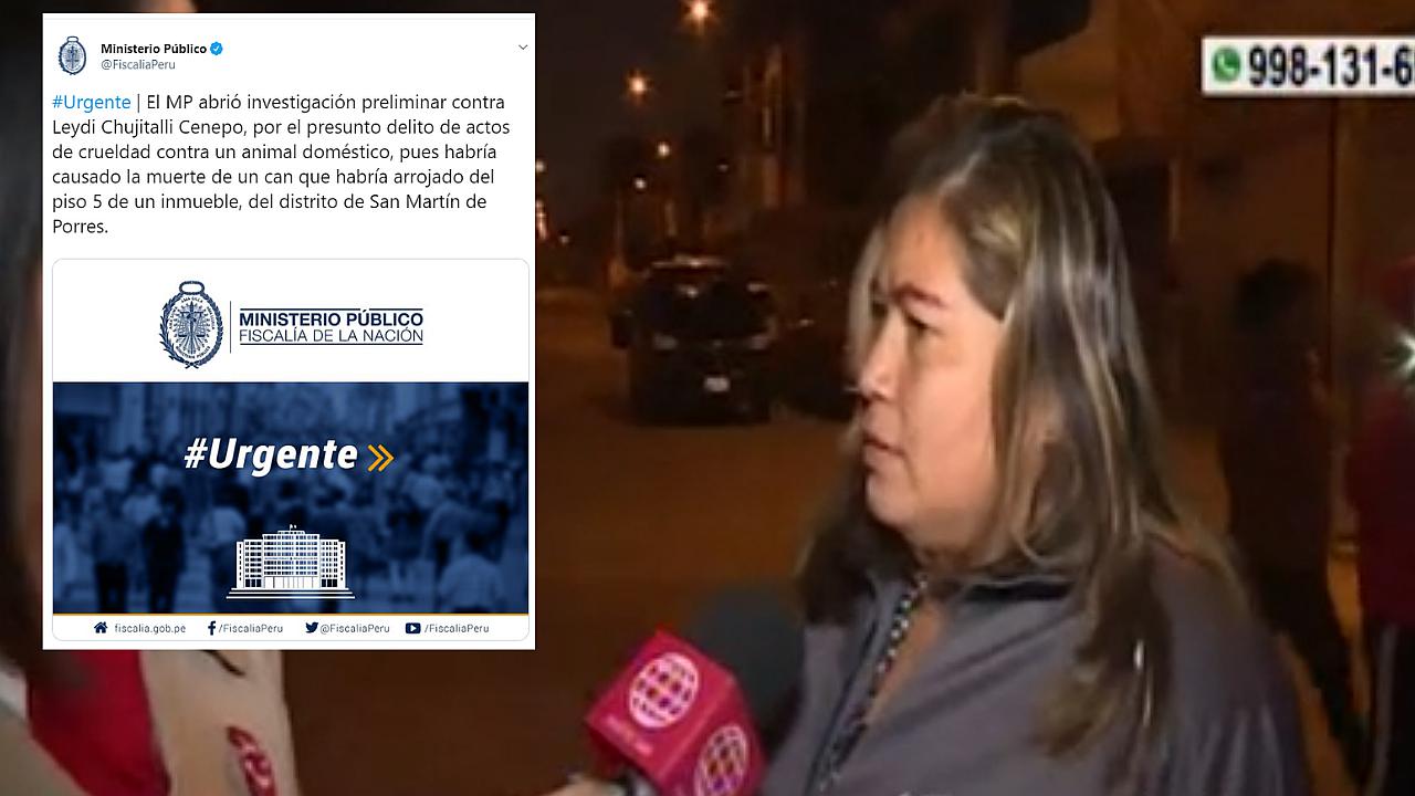 Abren investigación preliminar contra mujer que lanzó a su perrito desde 5to piso de un inmueble