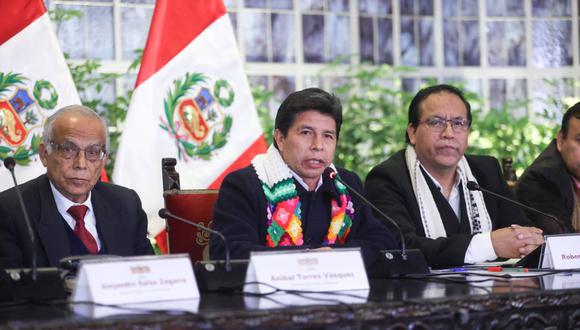 Presidente Pedro Castillo recibió a más dirigentes sociales en Palacio de Gobierno. (Foto: Presidencia)