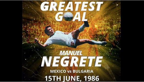 ​Gol de 'tijera' de Manuel Negrete fue elegido como el mejor en la historia de los Mundiales (VIDEO)