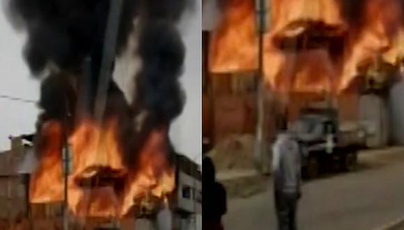 Incendio en Carabayllo causa alarma entre vecinos (VIDEO)