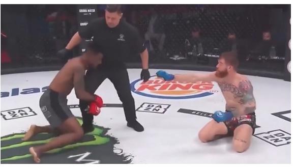 MMA: luchador, tras liberarse de un estrangulamiento, intentó agredir al árbitro (VIDEO)