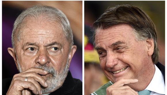 Luiz Inacio Lula da Silva (izq) y Jair Bolsonaro (der). (Foto por EVARISTO SA / AFP)