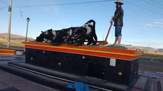 Huancané: sacrílegos queman imagen de San Isidro Labrador