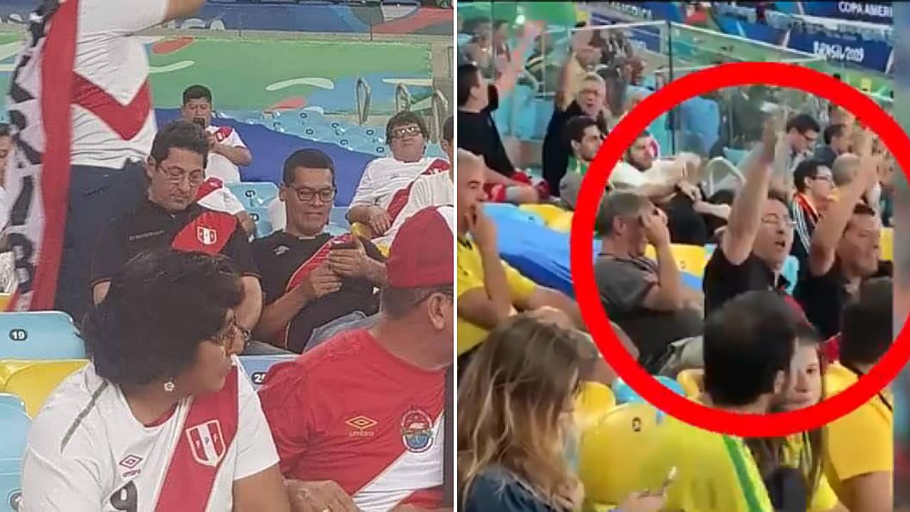 Salvador Heresi es captado en Brasil alentando a Perú en la Copa América (VIDEO)