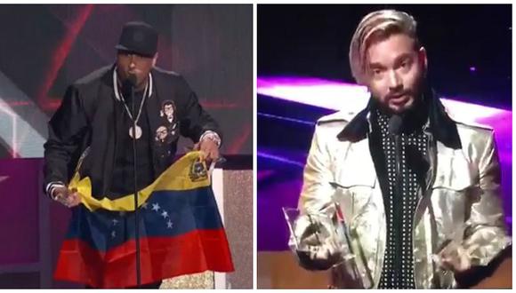 ​Nicky Jam y J Balvin: sus contundentes mensajes en defensa de Venezuela en los Billboard [VIDEOS]