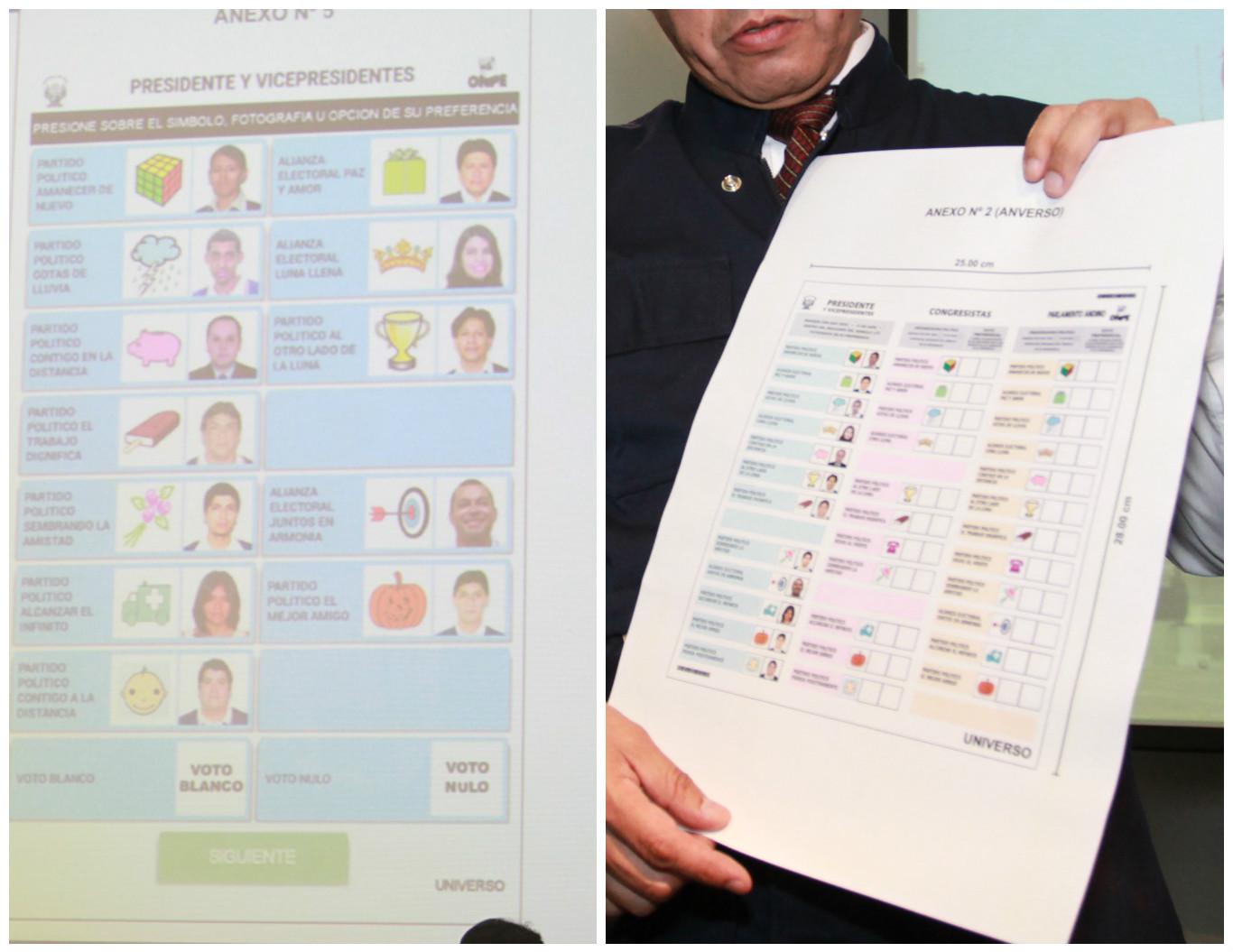 Elecciones 2016: Estas son las nuevas cédulas de sufragio, según ONPE