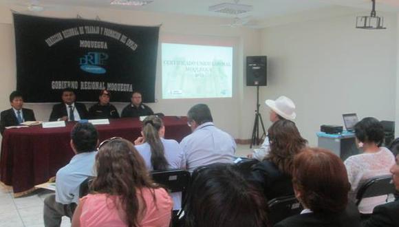 Moquegua: Lanzan programa de certificado único laboral