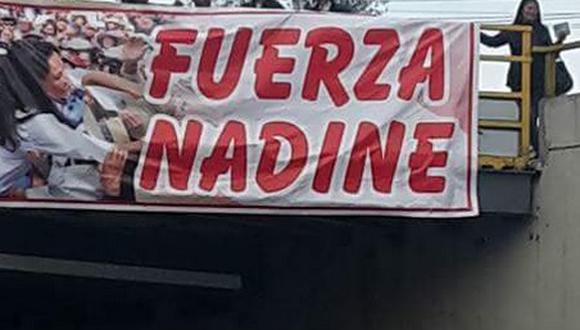 ​Nadine Heredia: Aparecen carteles en apoyo a la primera dama