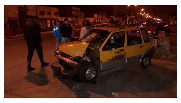 Chimbote: Policías y serenos intervienen a chofer ebrio que origina accidente