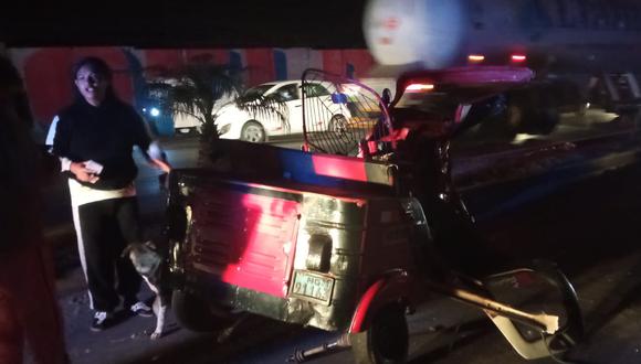Pisco: camioneta impacta a mototaxi y deja a su chofer herido en Alto el Molino.