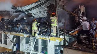 Chancay: Bomberos controlaron incendio que consumió área COVID-19 del hospital (VIDEO)