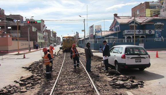 Municipalidad de Puno detiene trabajo de Perú Rail por no contar autorización