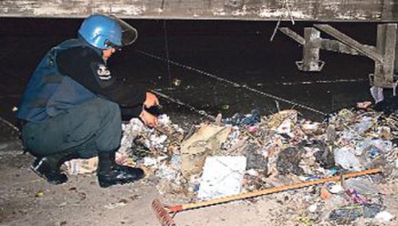 Reciclador encuentra una ojiva de granada de mortero