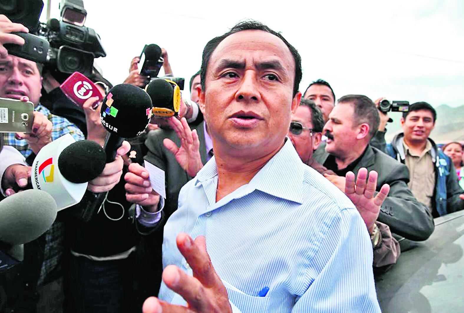 Gregorio Santos sale en libertad del del penal de Piedras Gordas. Foto