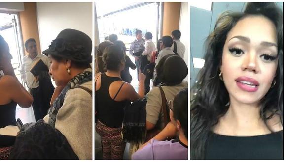 Mayra Goñi, gobernador regional de Junín y decenas de pasajeros varados en aeropuerto (VIDEO)